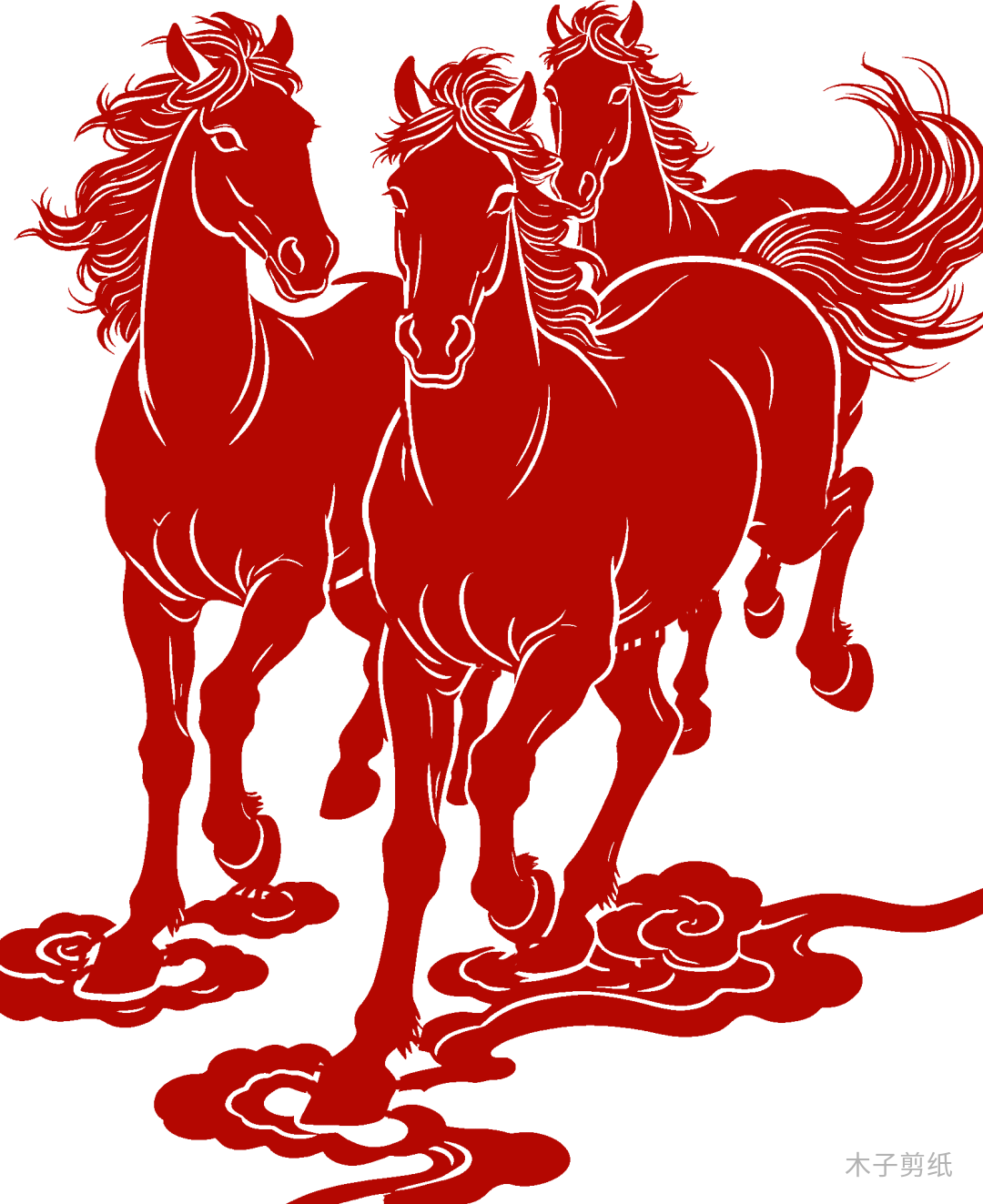 木子剪紙：迎世界馬年